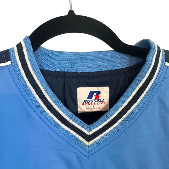 Vintage Russell UNC Carolina Tar Heels Pullover Windbreaker Jacket Mens L - Picture 8 of 13